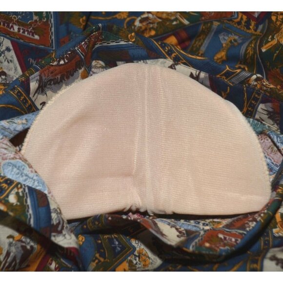 Vintage Eagle River Traders Ladies 16 Brown Print Long Sleeve Button Front Shirt - Picture 7 of 10